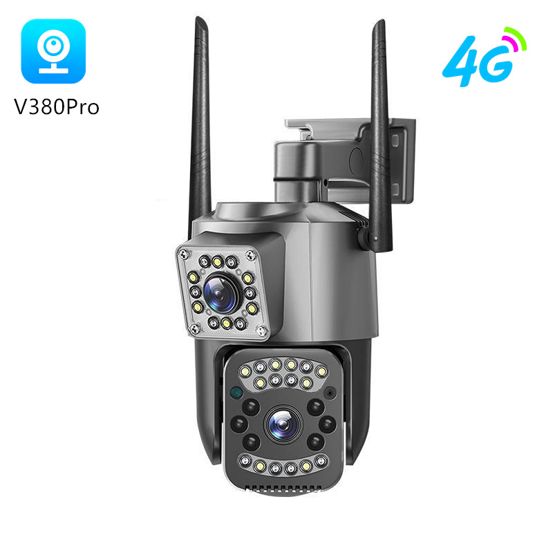 4 Million Binocular Gun Ball Linkage 4g Camera Remote Monitoring Full Color Night Vision Panoramic Camera V380Pro