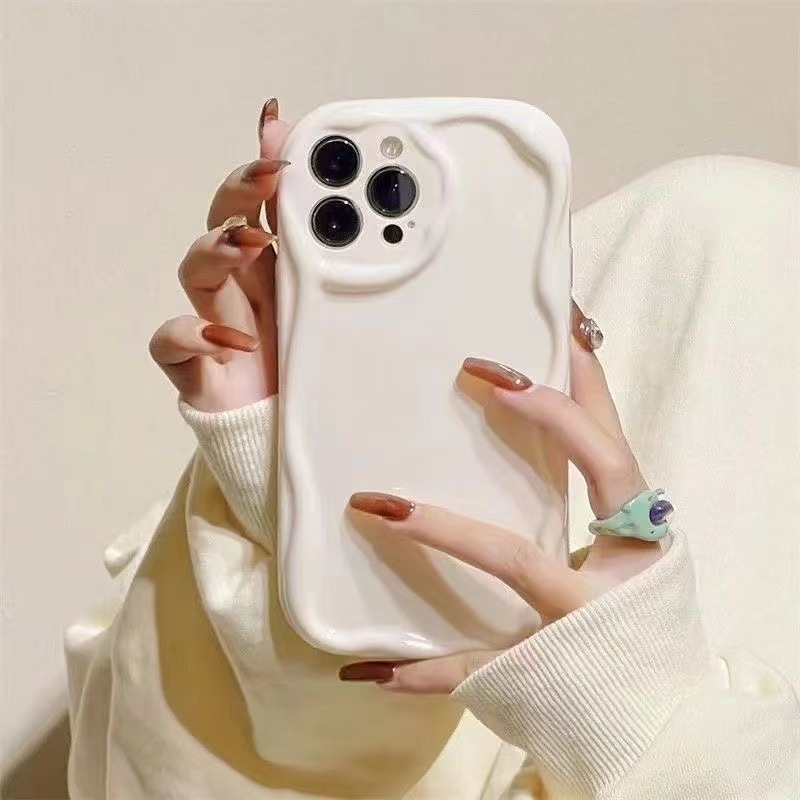 Para la imagen, la crema es adecuada para la carcasa del teléfono móvil Apple 16Promax anti-caída iPhone15 Japón y Corea del Sur ins14/13 Europa y América 12