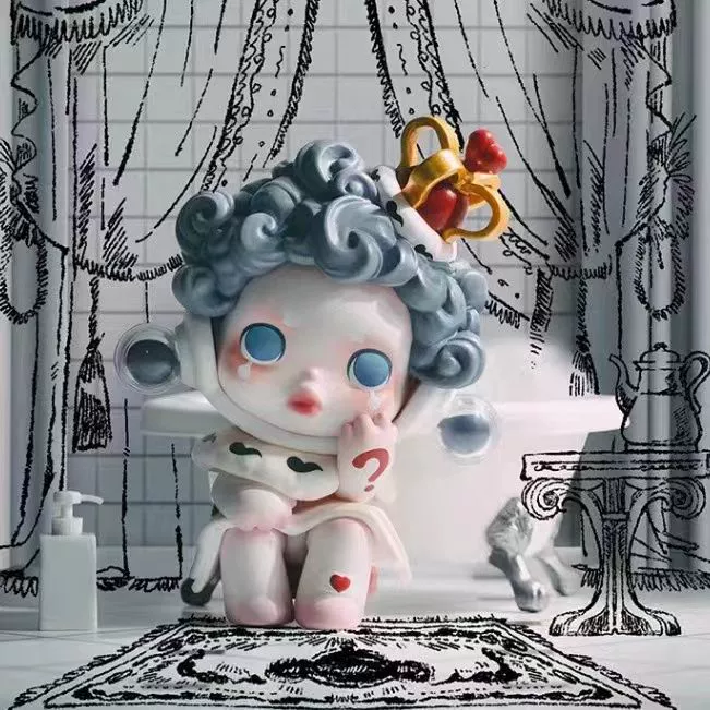 Фигурка в слепой коробке (POP MART) Bubble Mate Skullpanda — коллекционная настольная, ассорти 12+1