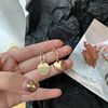 Asymmetrical small retro earrings, simple and elegant design, internet celebrity