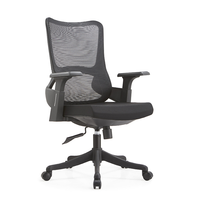 017 - 19 - S015B * Negro (algodón de ajuste de la espalda + reposabrazos + chasis de tres velocidades + pie de nylon de asiento) 64 * 35 * 62 * 13K