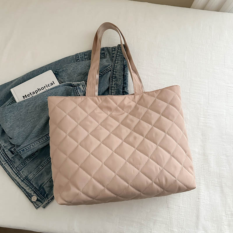 Bolso de sentido de alta gama para mujer de gran capacidad 2023 nuevo bolso de hombro de otoño e invierno de moda Oxford Bu Lingge Commuter Tote Bag