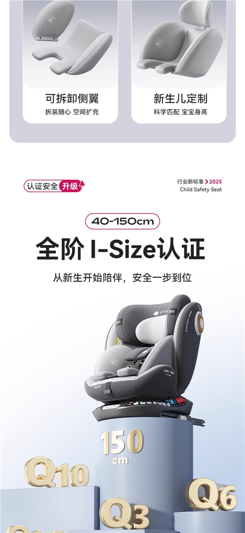 Child Safety Seat for Car Use, Suitable for Infants and Babies, Can Be Used for Sitting or Reclining, Universal for Newborns and Young Children from 0 to 12 Years Old