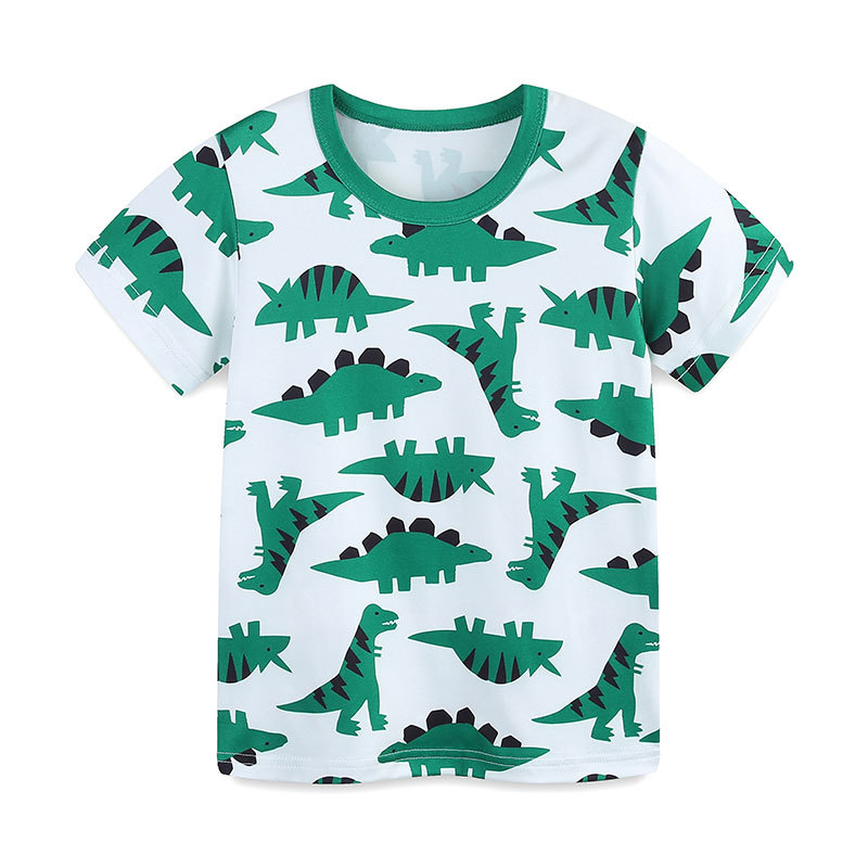 AostaBetty estilo europeo y americano cuello redondo casual traje para niños verano nuevo traje de dos piezas de servicio a domicilio de manga corta para niños