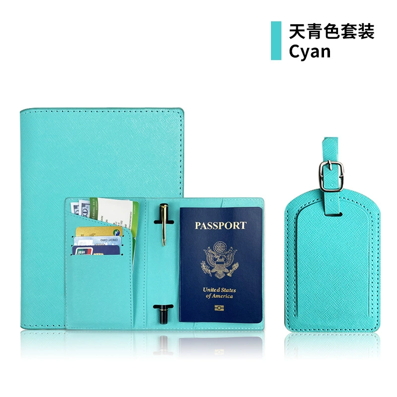 (Cross-border trading), protective passport case, polyurethane luggage tag, set