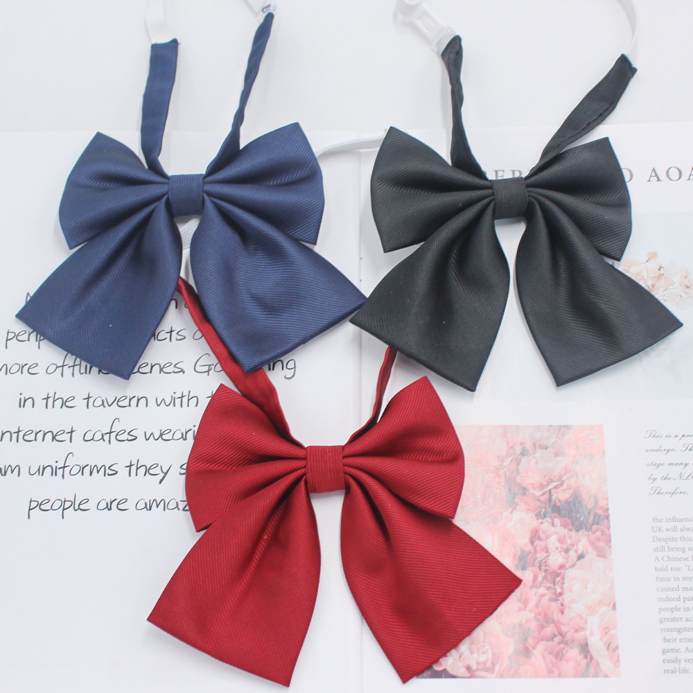 Directo de fábrica sarga color sólido pajarita boxeador flor profesional trabajo coreano casual JK pajarita mujeres arco