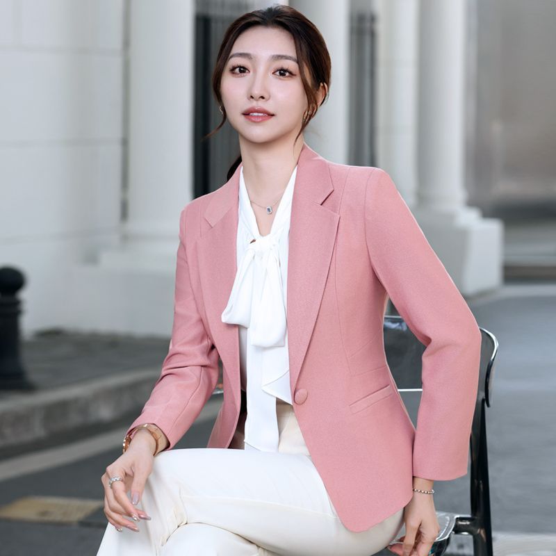 西装外套女修身气质短款新款春秋小个子韩版时尚西服休闲上衣|undefined