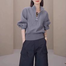 欧货黑色小个子卫衣女春秋季新款感短款今年流行外套