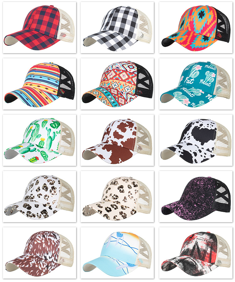 58g Weight Baseball Cap Hats Type Daily Occasion Polyester Material Flame Pattern Women's Fashion Flame Printing And Dyeing Curved Eaves Baseball Cap
