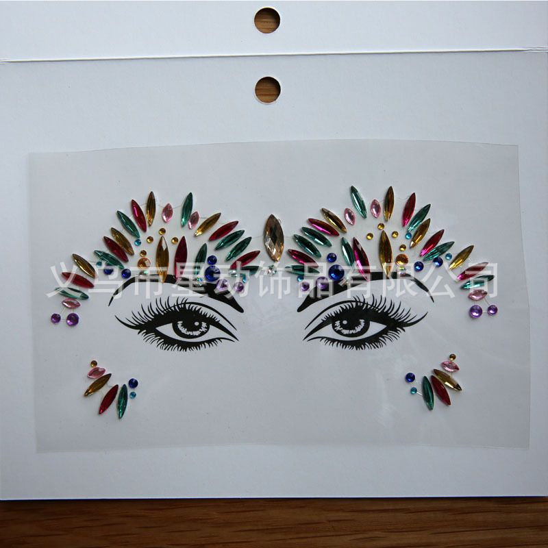 gems face sticker �¿�ѹ����ˮ��ü��������װ������diy HF-89