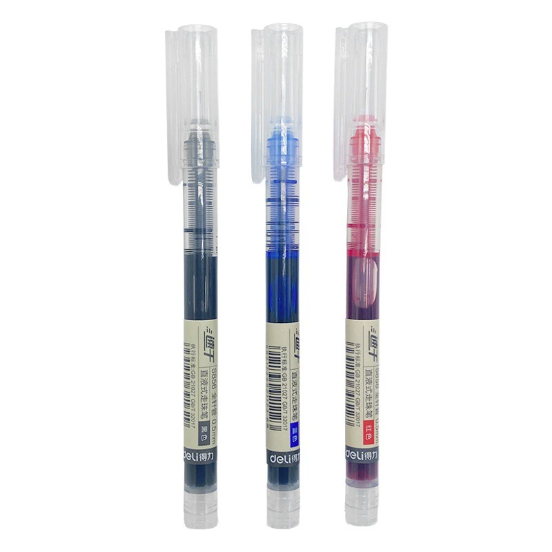 Ручка-роллер Deli S856 с чернилами, быстросохнущая, для письма, черная, для подписи, 0.5 мм