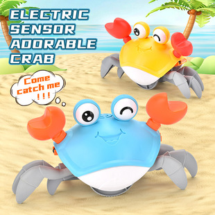 Cross-Border Children's Automatic Electric Induction Crab Toy Simulation That Can Move and Crawl for Boys and Girls Baby Early Education Puzzle
