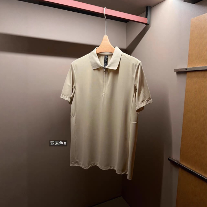 D052302Lulu Same Style Unbranded Men's Quick-Dry Polo Shirt with Half-Zip Collar, Breathable, Lightweight, Summer Style, Versatile