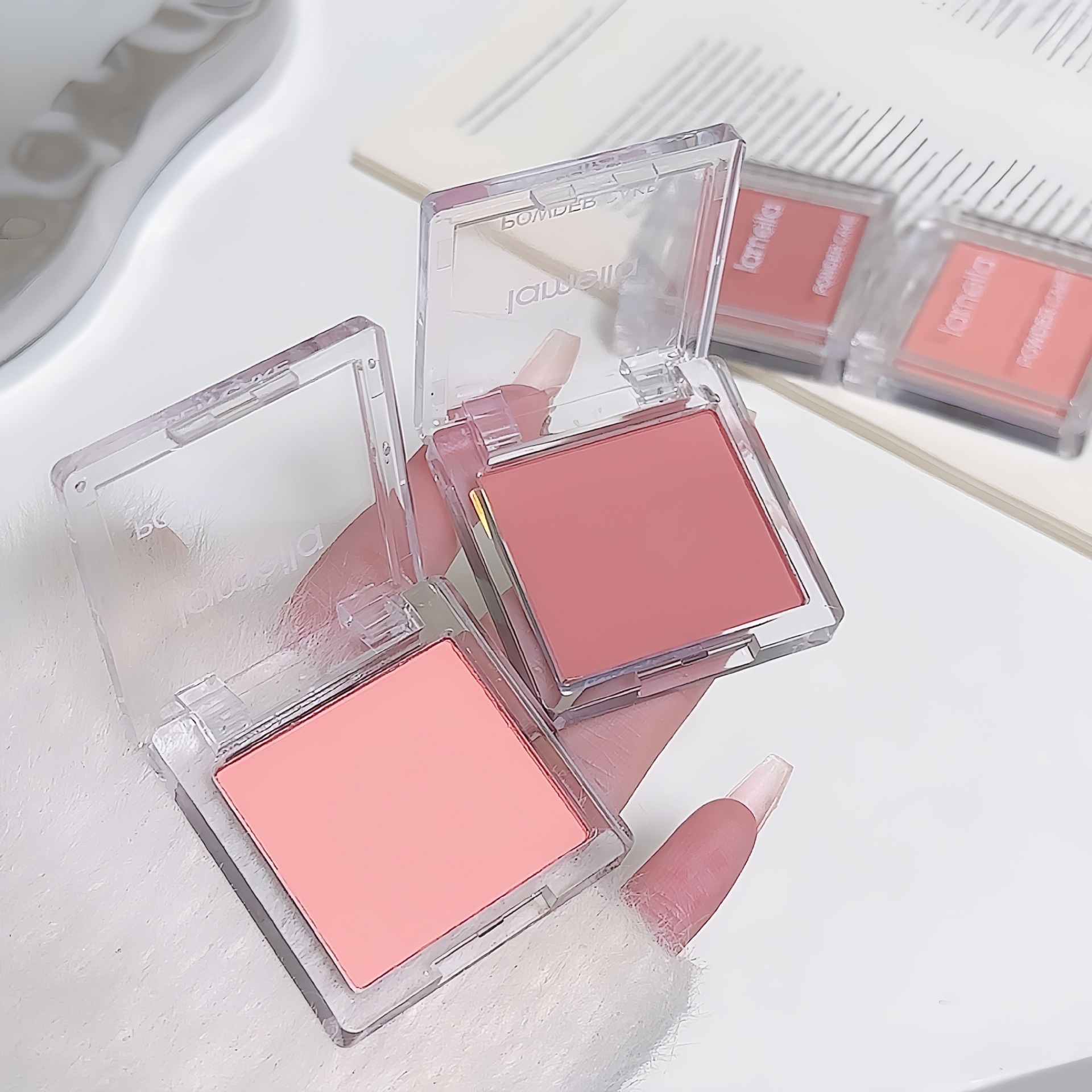 Placa de rubor colorete de productos domésticos baratos de Ramella Maquillaje nude maquillaje reparador monocromo para principiantes Polvo de rubor monocromático para mujer