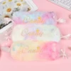 Plush colorful light pencil case