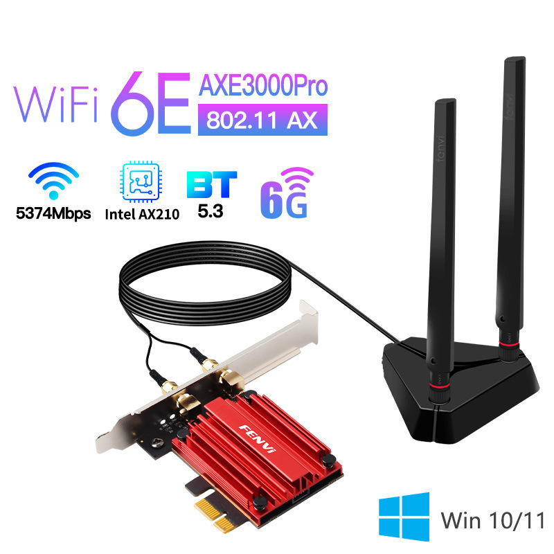 Win/Linuxデュアルバンド5G高速デスクトップpciワイヤレスカード内蔵ギガwifiレシーバーax210|undefined