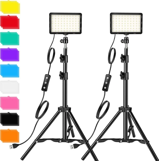 RGBW LED-подсветка 6 дюймов, портативный USB-студийный свет с пультом, штативом и разными блоками питания