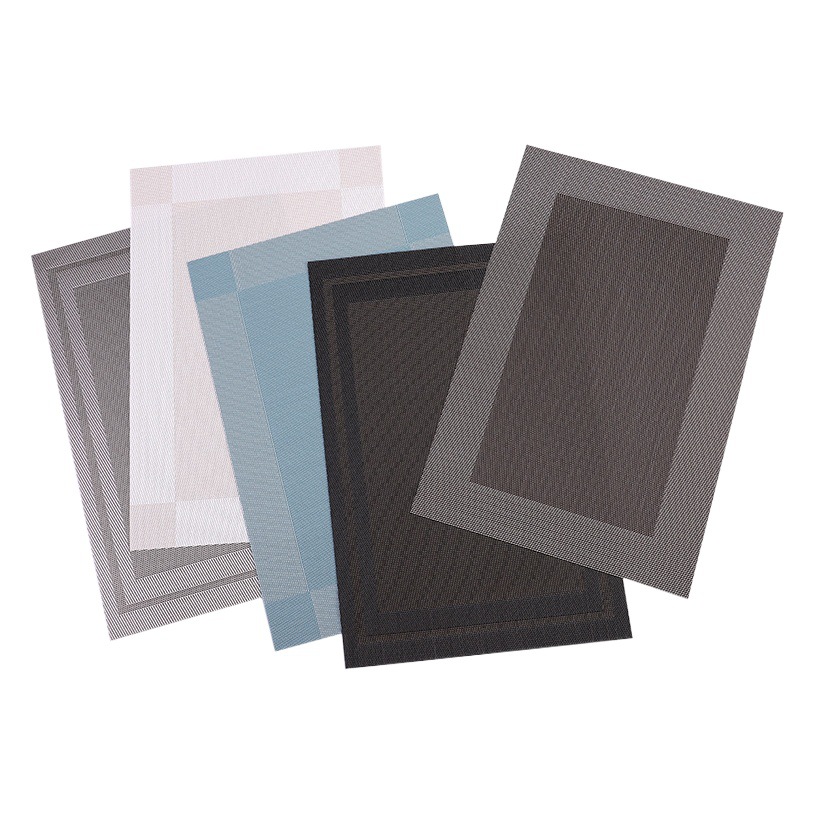 Teslin estilo europeo moderno minimalista diagonal occidental placemat PVC tejido simple y doble MARCO DE MESA Toalla de mesa estera placemat al por mayor