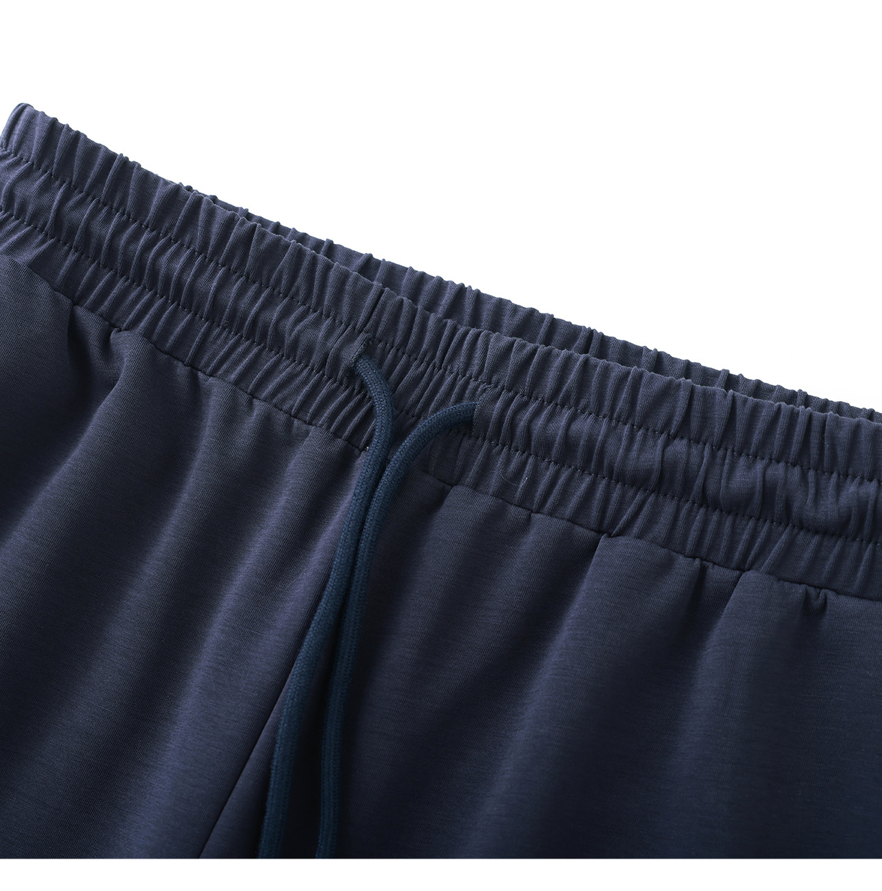 Bộ thể thao nữ mùa hè áo thun cổ tròn tay ngắn + quần ống rộng cao cấp — màu xanh navy chi tiết 26