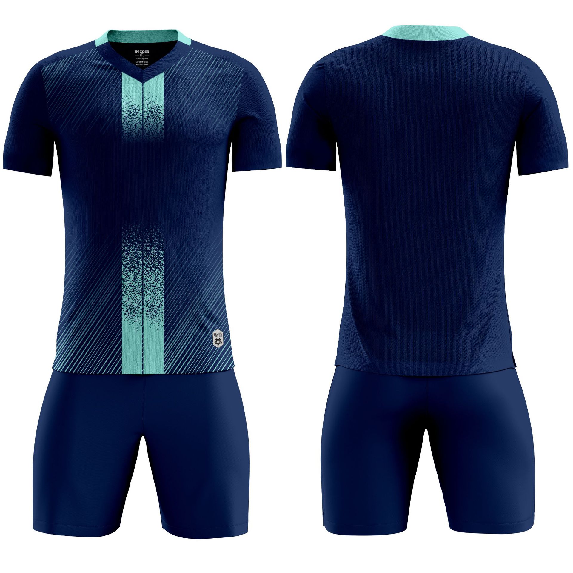 Maillot de Football pour enfants, maillot d'équipe de jeu pour hommes, entraînement d'été, Double poche, manches courtes, maillot de Football pour enfants_voghion.com