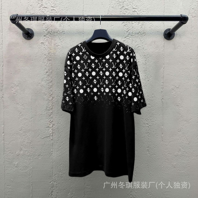 Lujia T-Shirt Men's Short-Sleeve Heavyweight Base Shirt Loose Half-Sleeve Top Trendy Brand L Brand Pure Cotton T-Shirt Unisex Style