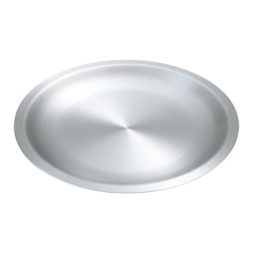 Korean 304 stainless steel round plate hot pot dish beef plate barbecue plate golden tray dinner plate barbecue plate tableware