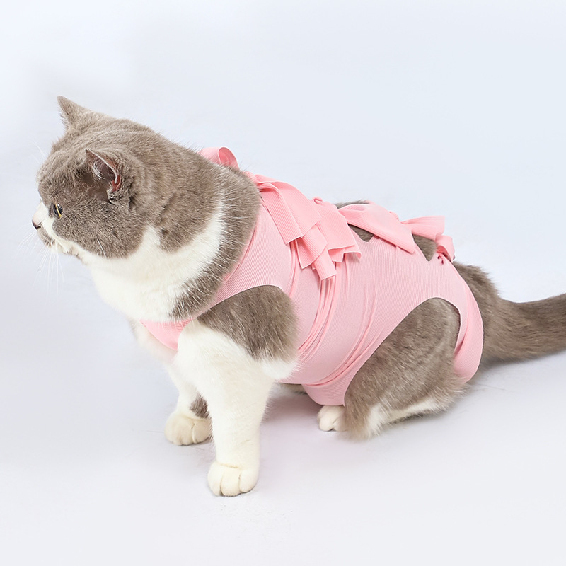 猫の不妊手術服、雌猫の離乳服、ペットの術後舐め防止服、雄猫の手術用ストラップ服、通気性のある離乳服|undefined