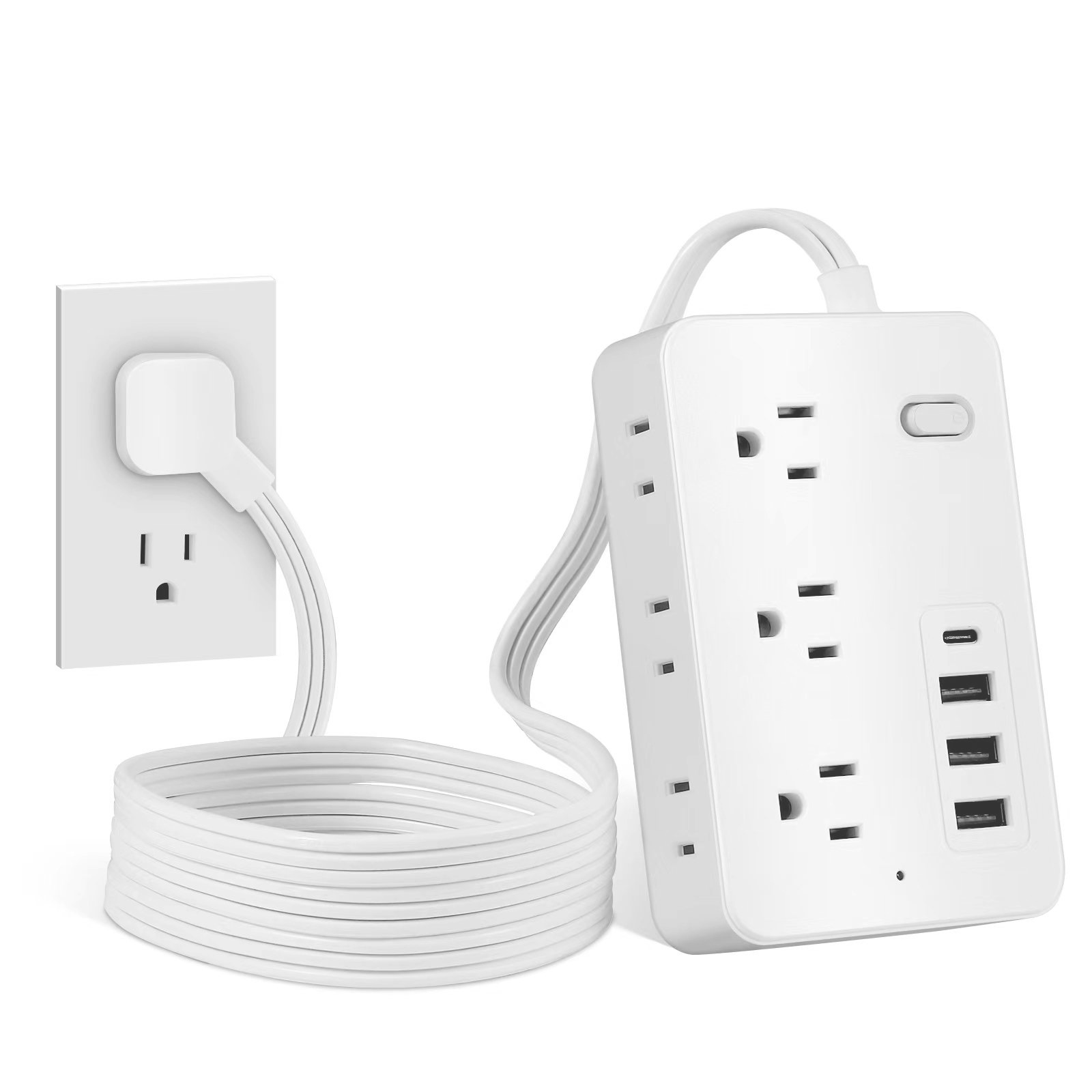 跨境美规插线板三根线插座美式排插tiktok插座亚马逊工厂直销