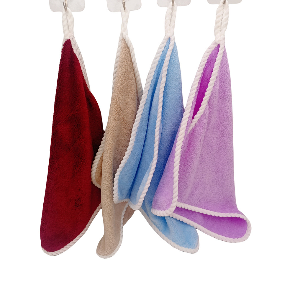 H1734 3535 super suave absorbente toalla cuadrada Toalla de jardín de infantes colgando pequeña toalla cuadrada pañuelo toalla de mano Toalla de cara