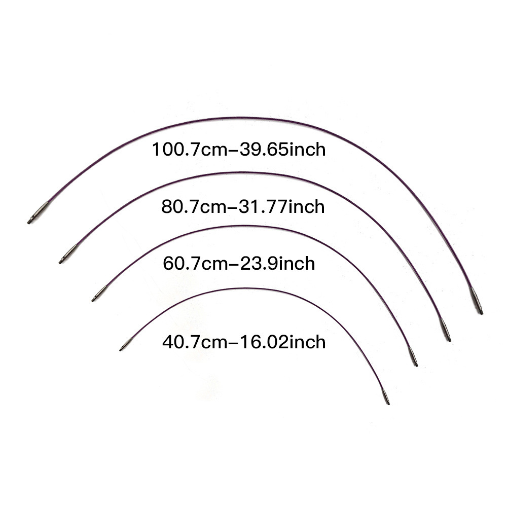 Aguja de suéter transfronteriza Aguja de anillo desmontable de madera de color, pulido a mano, desmontaje, cambio de cuerda, juego de aguja de anillo 13CM