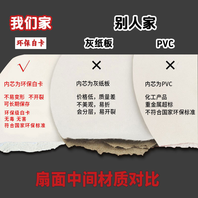 宣紙団扇環境保護カード扇風機来図制作印刷観光スポット会社活動広告扇風機卸売り|undefined