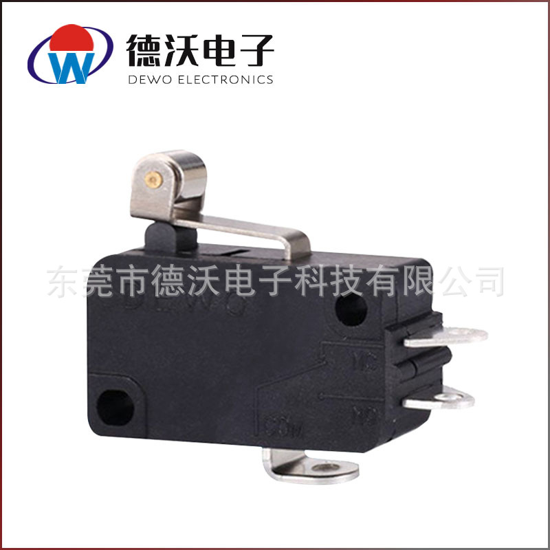 工厂直销短柄滚轮开关常开常闭16A 250V限位开关金属弹片铁轮开关|ms