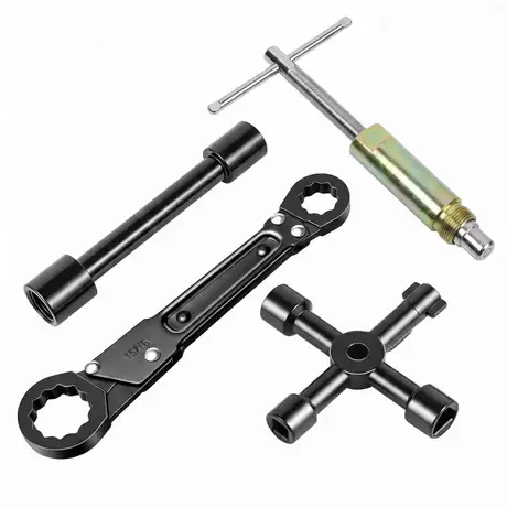 4-piece puller set + crosshead, black