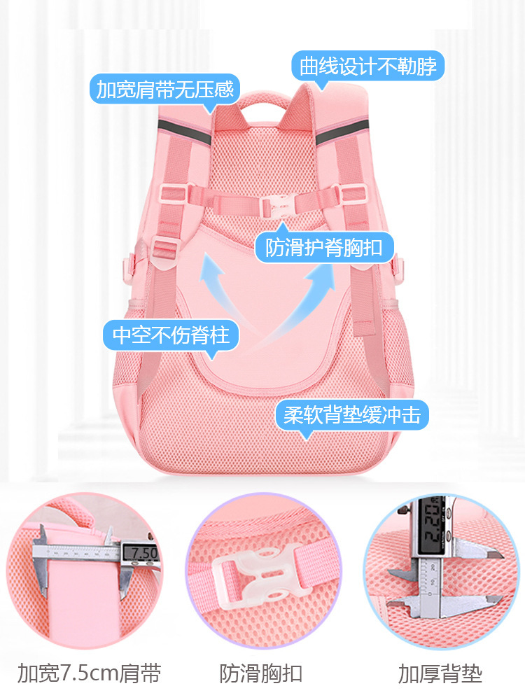 Mochilas escolares para niños al por mayor de fábrica para estudiantes de primaria, niñas de primer, segundo, tercer a sexto grado, reducción de la carga, protección de la columna, mochila de gran capacidad