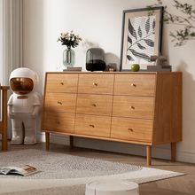 实木斗柜卧室收纳六斗柜化妆台现代简约餐边储物柜客厅高抽屉柜子