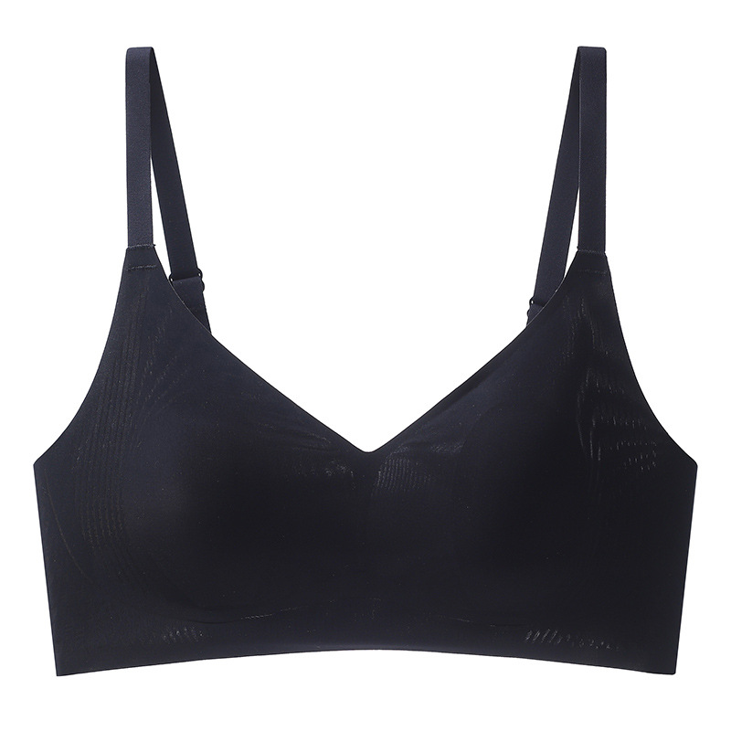 Ropa interior sin costuras de las mujeres Pequeño pecho empuja hacia arriba el sujetador fresco transpirable soporte superior anti-flacidez inalámbrico delgado más tamaño sujetador verano