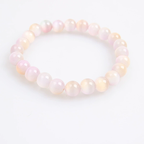 Bracelet natural stone, chain, cat's eye, 8mm