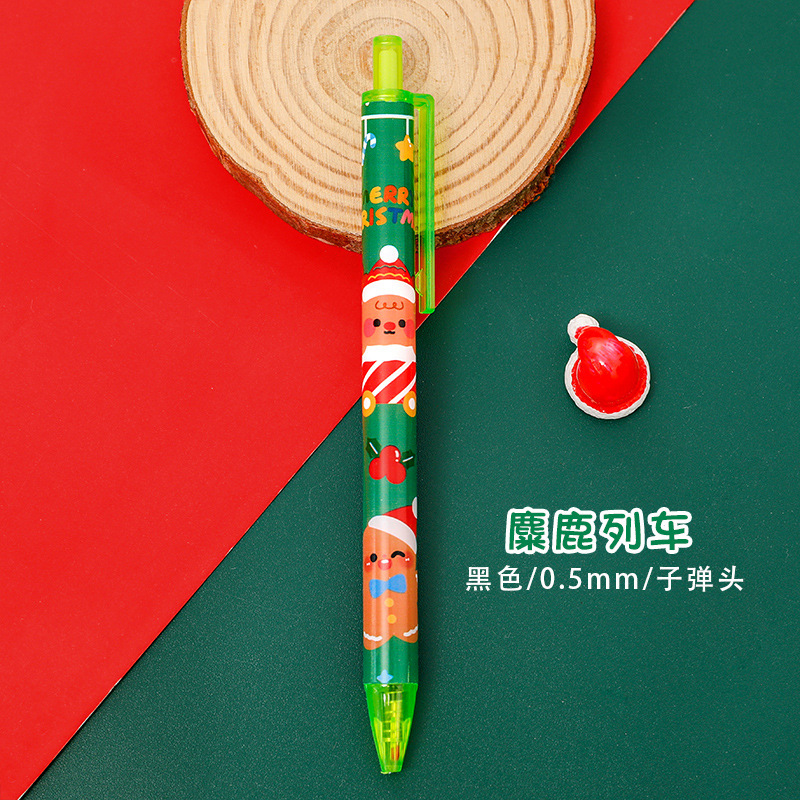 Hangsu オリジナルクリスマスプレスゲルペンかわいいクリスマス文具漫画署名ペン試験筆記ペン|undefined