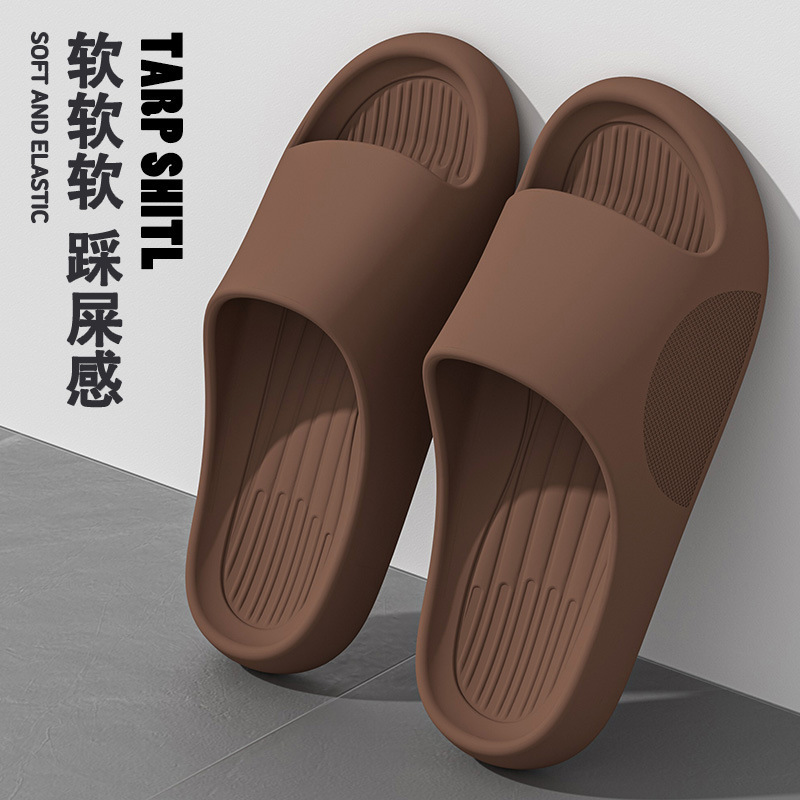 冷たいスリッパの女性の夏は糞を踏んで感じます。|undefined