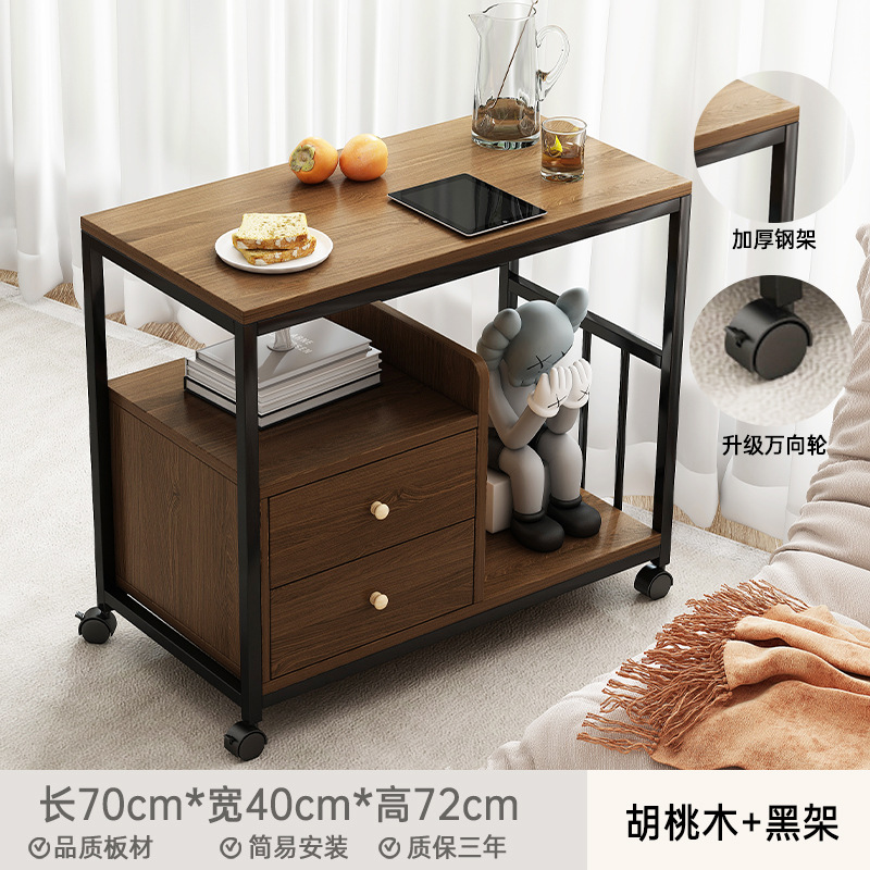 Mesa de té sala de estar doméstica móvil sofá pequeño balcón mesa de té 2025 nuevo estante de mesa de té