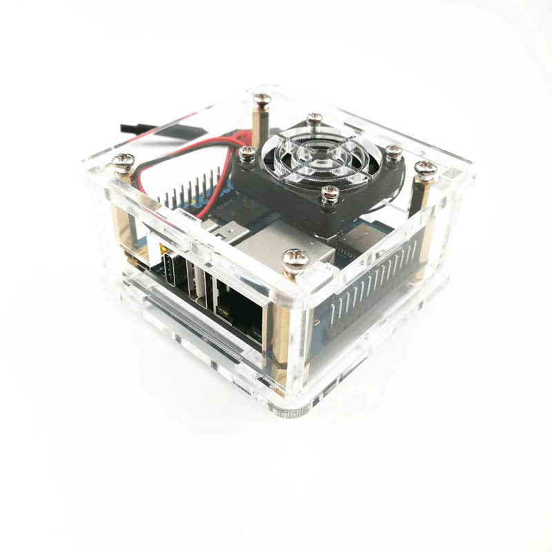 Корпус для Orange Pi Zero 3, акриловый корпус с вентилятором и радиатором для OrangePi zero3