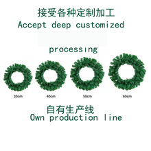 亚马逊跨境圣诞花环藤条40/50/60cm圣诞节装饰花环摆件场景布置品