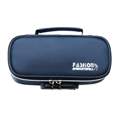 Cross-border Amazon simple password lock large-capacity pencil case high school student pencil case portable canvas stationery storage bag