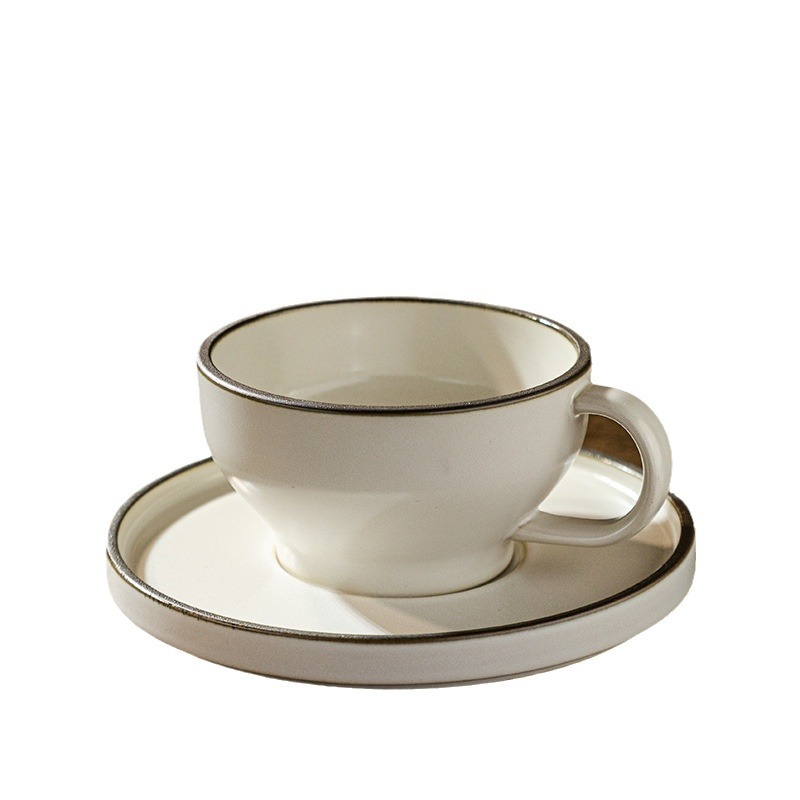 Taza de café de cerámica japonesa retro taza de marca de regalo de mano taza de agua de alta calidad taza de leche agria taza de pudín de desayuno