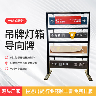 Wholesale Shopping Mall Hanging Sign Light Box Sign Subway High-Speed Rail Luminous Pointing Sign Underground Garage Hanging Sign Light Box
