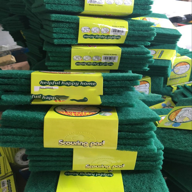 义乌厂家直供加硬15*10厨房清洁去污洗碗布居家刷锅神器百洁布