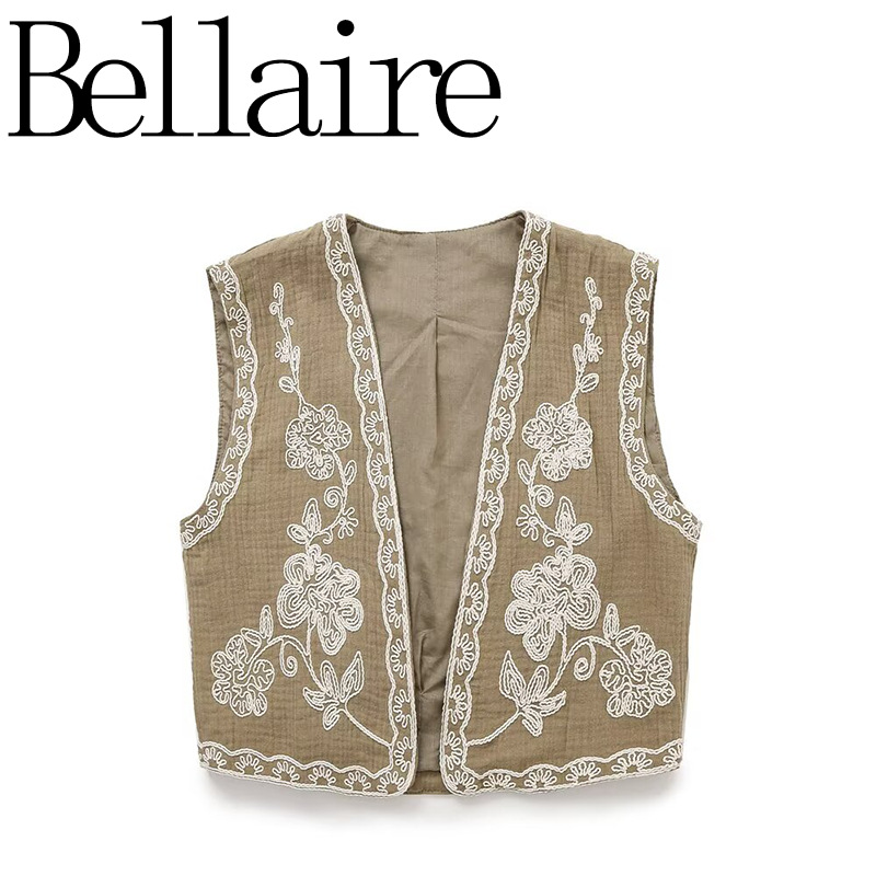 ZA comercio exterior al por mayor estilo europeo y americano francés moda femenina temperamento casual chaleco de bordado 6895023 image 1