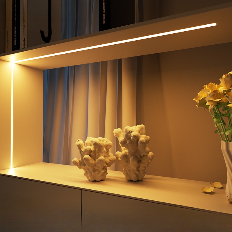 LED 라인 조명 와인 캐비닛 선형 조명 표면 장착 알루미늄 트로프 조명 24V 디스플레이 캐비닛 선형 조명 프레임리스 선형 조명 조합