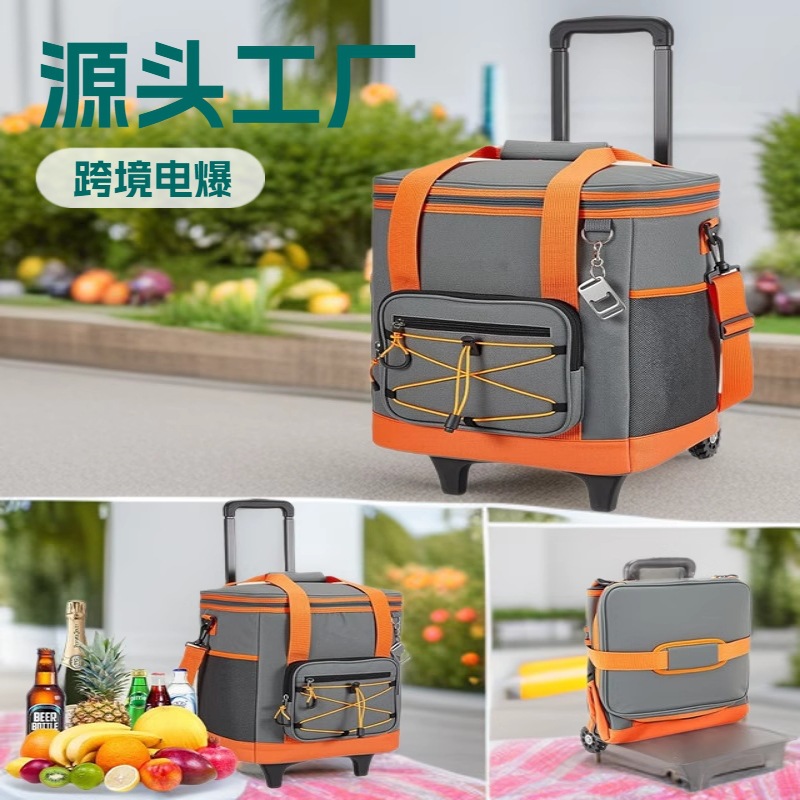 Custom Soft Cooler Bag Insulated Bag Foldable Cooler 4 Layers Outdoor Beach Travel Kayaking Picnic Bag