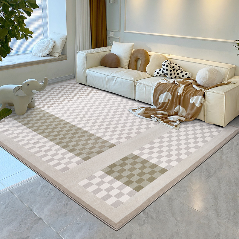 Fábrica de origen alfombra de sala de estar francesa espesa crema viento dormitorio antideslizante sucia fácil de cuidar alfombra de estudio ins